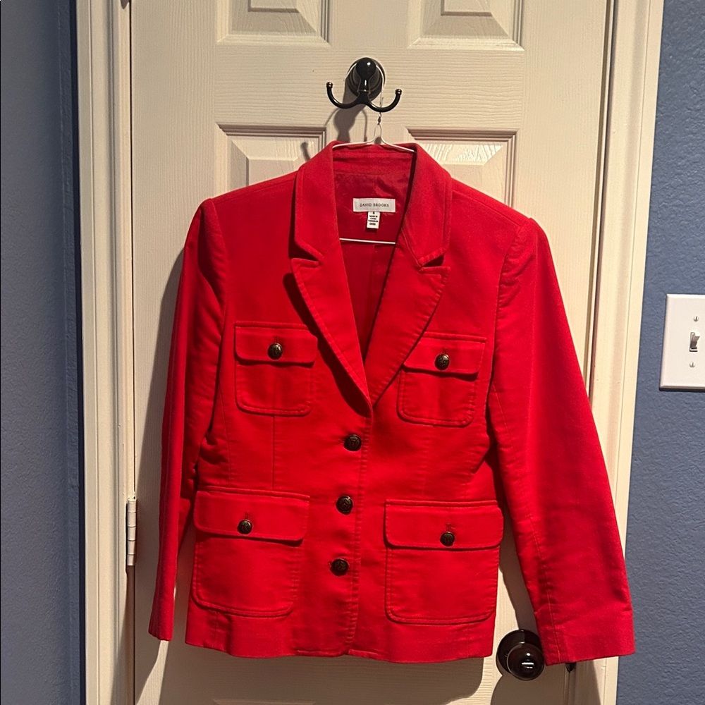 David Brooks Women's Red Blazer